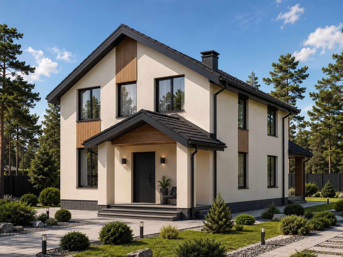 Дом из арболита 140 м²
