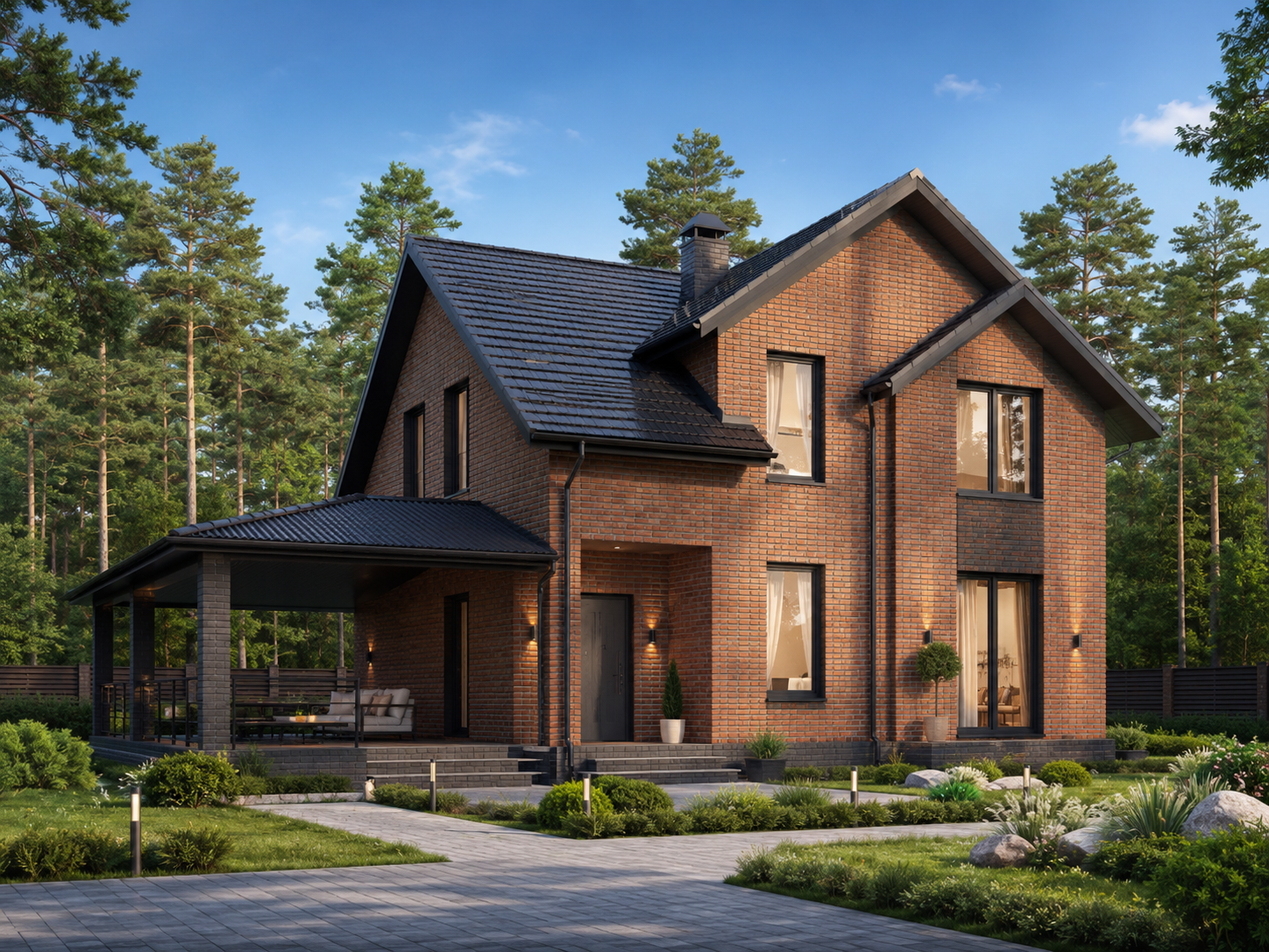Дом из кирпича 160 м²